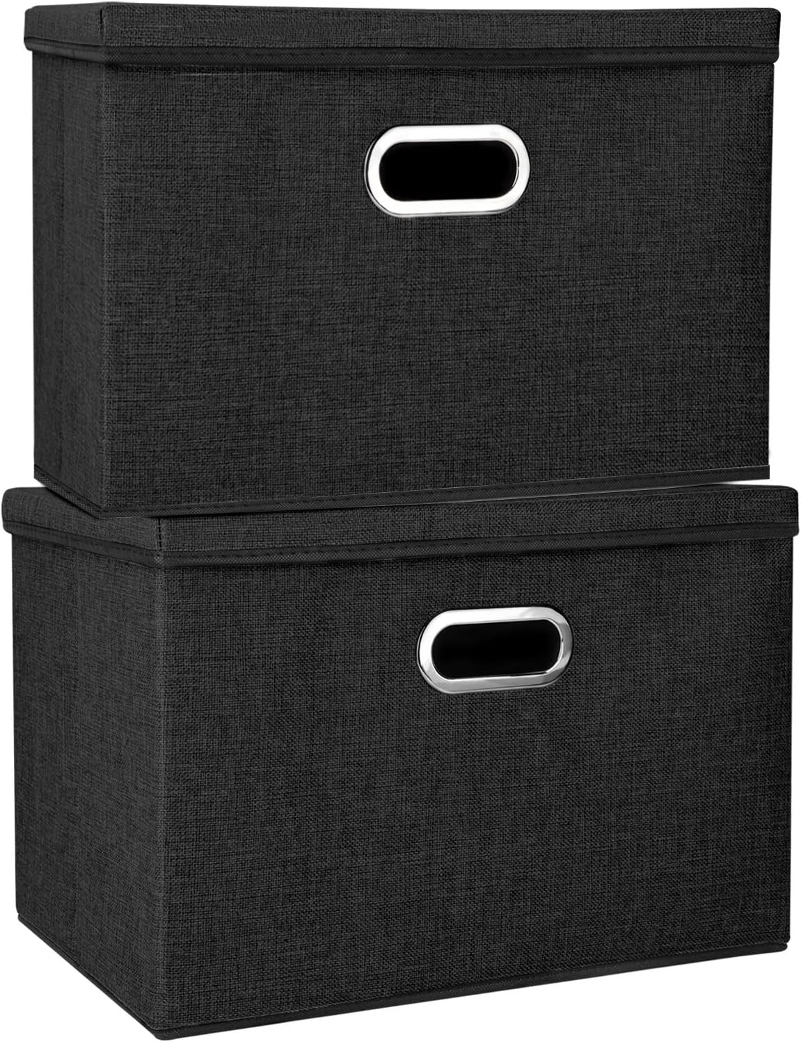 Youyijia 2 Pack Storage Boxes with Lids 45x30x30cm Large Collapsible