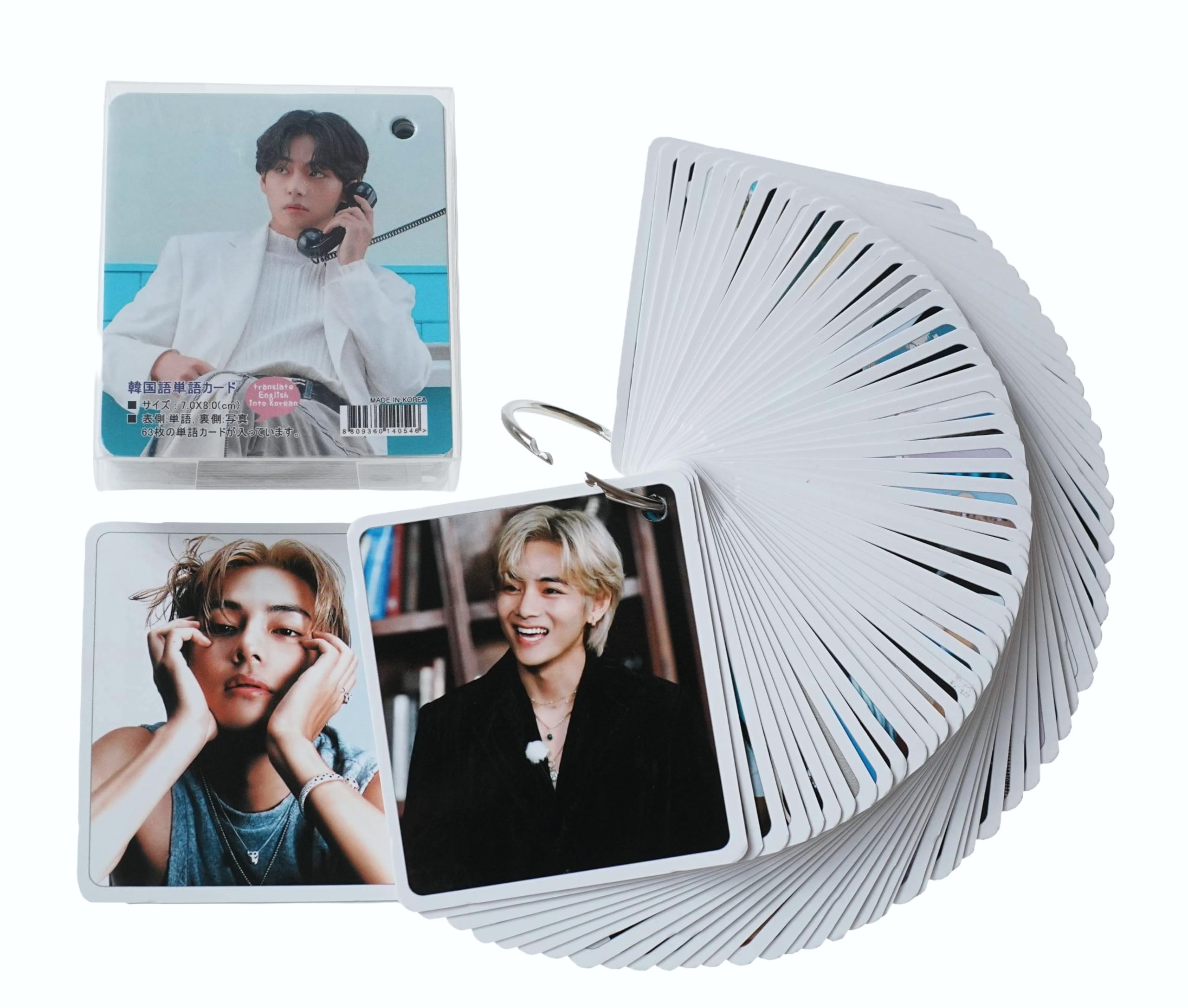 防弾少年団 BTS V ブイ 【韓国語 単語 カード 63枚入】 + ケース付