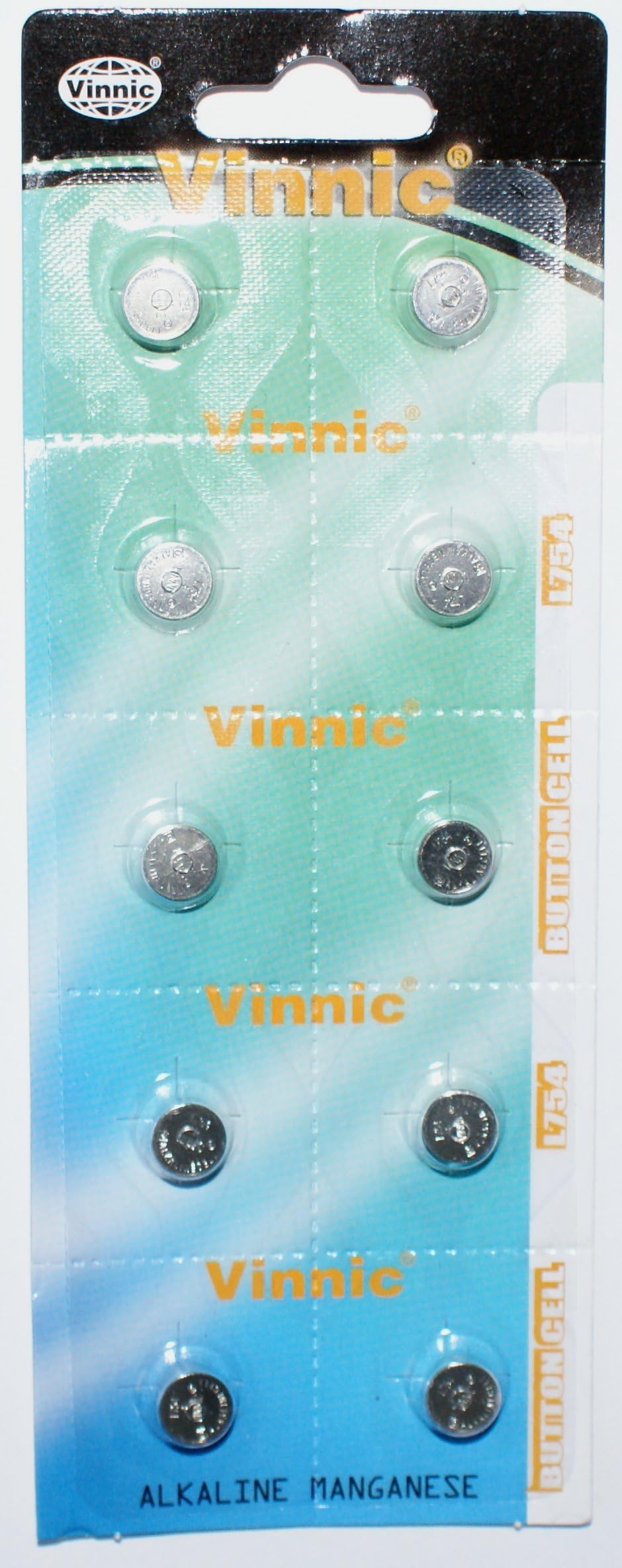 Piles LR41 Piles Vinnic L736F LR41 AG3 - Lot De 10 Piles 1.5V