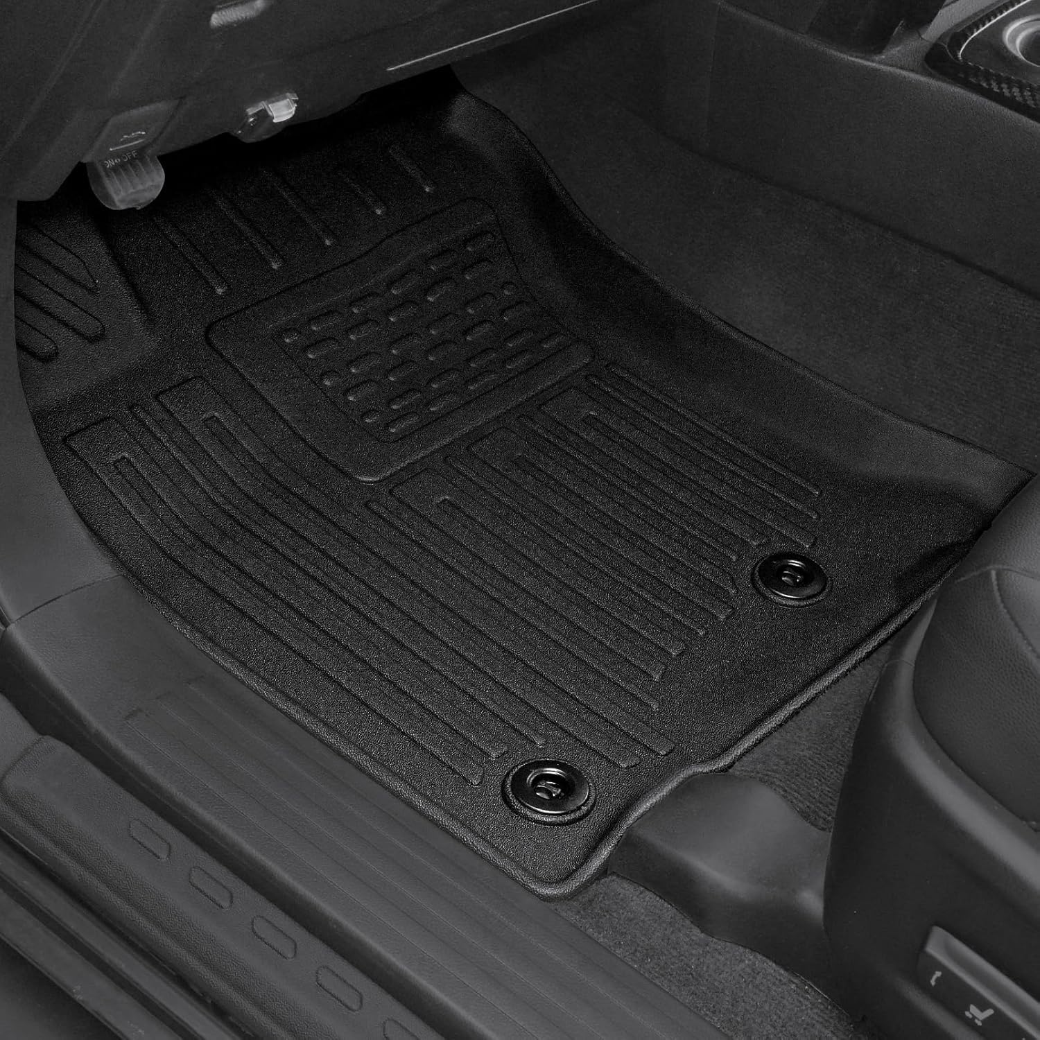 Floor Mats for Toyota 4Runner 2013-2024, All Weather Floor Mats Trunk Cargo Liner with Backrest Protectors Accessories and Door Sill Guards Accessories, Full Coverage Set (Only Fit 5 Seats)