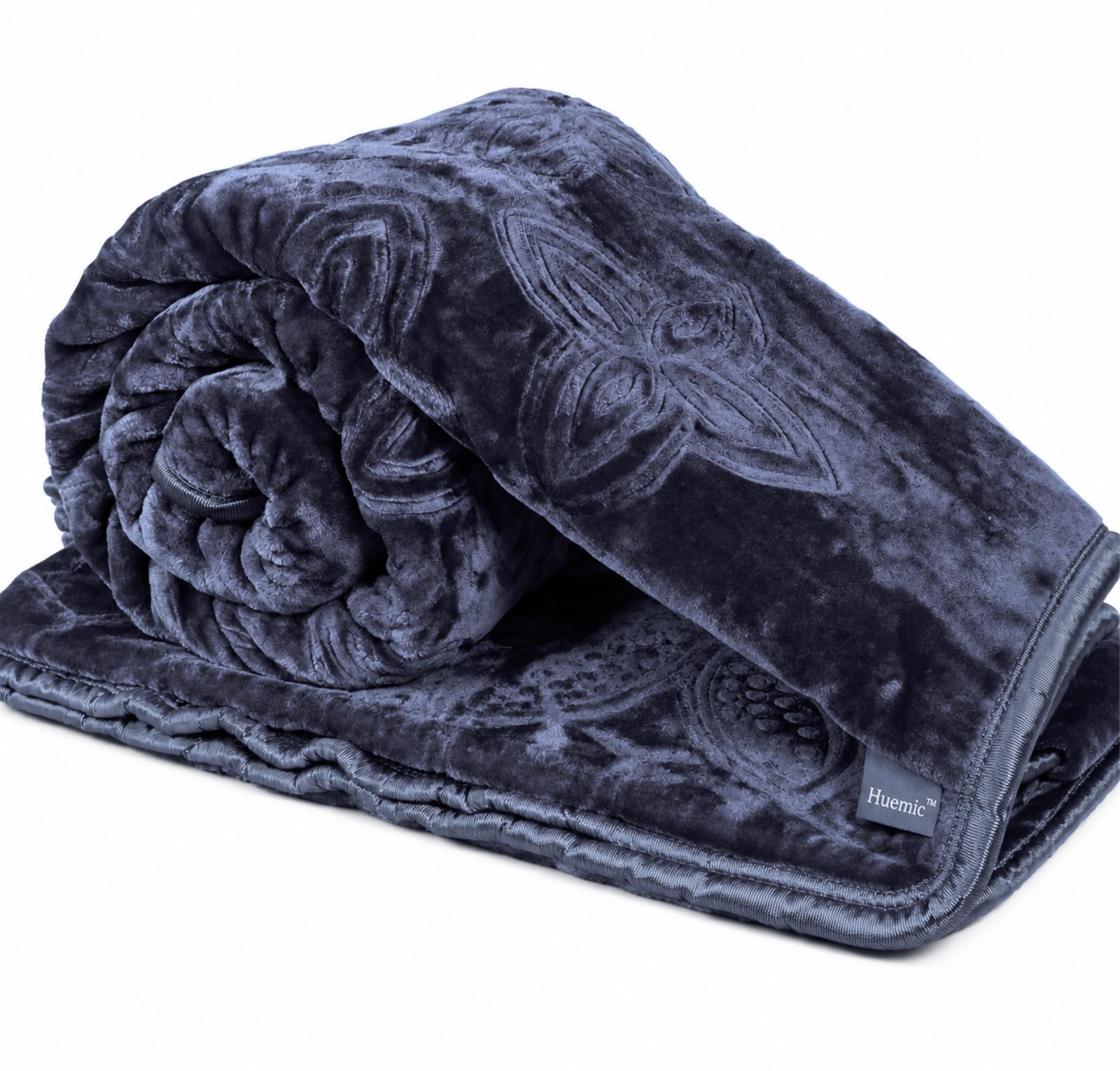 Navy Blue Double Bed Blanket 500 TC Super Soft Premium Microfiber Blanket, 87 x 85 Inches, Warm & Lightweight Winter Blanket, Soft Cozy AC Blanket, All Season Bed Blanket for Home & Travel-image-15