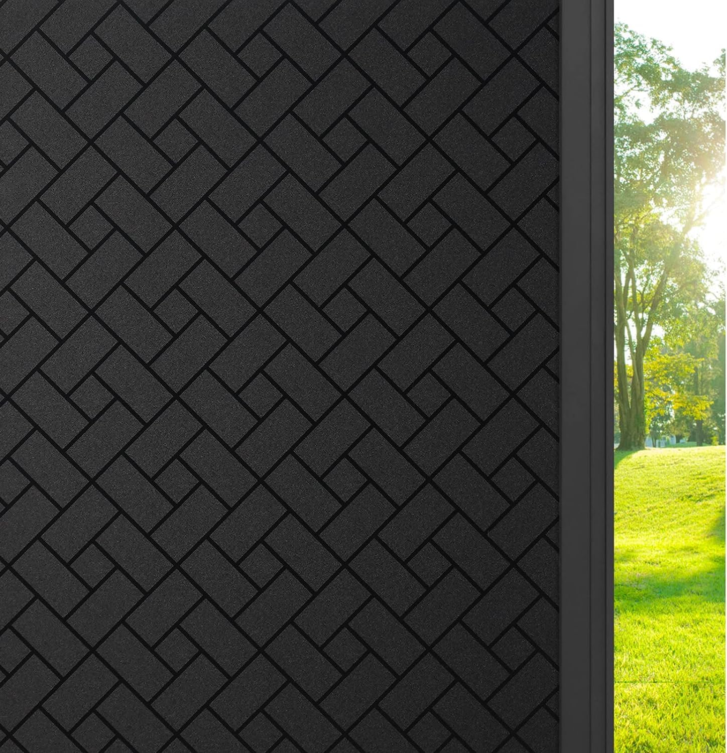 SUNBIRD Total Blackout Window Film 100% Light Sun Blocking Frosted Privacy Heat Control Static Darkening Window Tint for Day Sleep (24 X 60 Inch, 3D Plus Blackout) — Amazon image 4