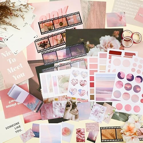 Miniatura 5 de Paquete de 114 suministros de álbumes de recortes para álbumes de recortes, para diario, diario, planificadores de diarios basura, calcomanías de