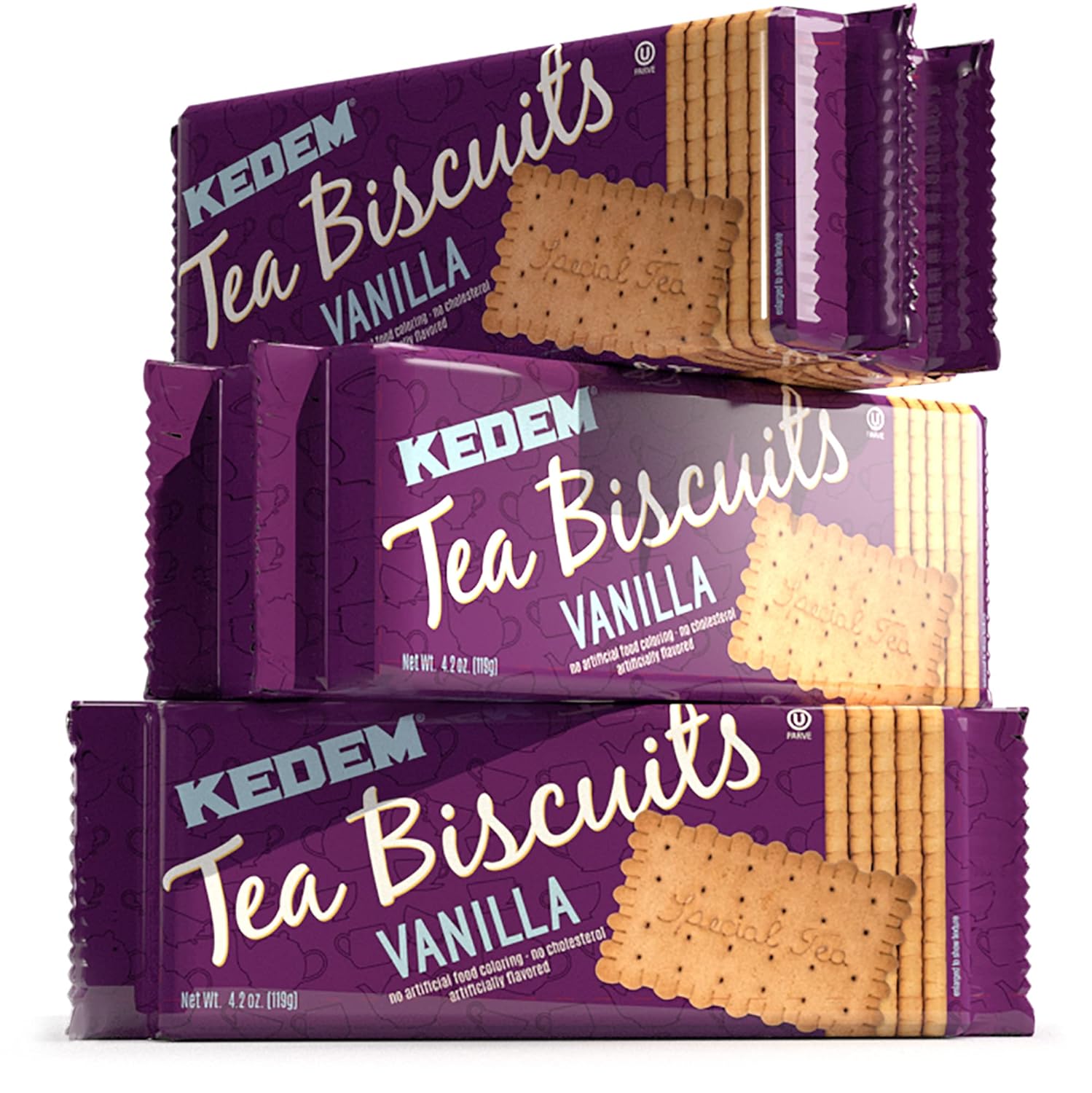 Kedem, Vanilla Tea Biscuits, 4.2oz Bag (Pack of 6) Thin