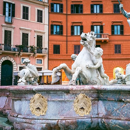 Miniatura 6 de YARNOW Pulverizador de piscina Fuente de rociador de piscina, 1 unids Fuente de fuente de estanque de cabeza de león, boquilla de cabeza de león,