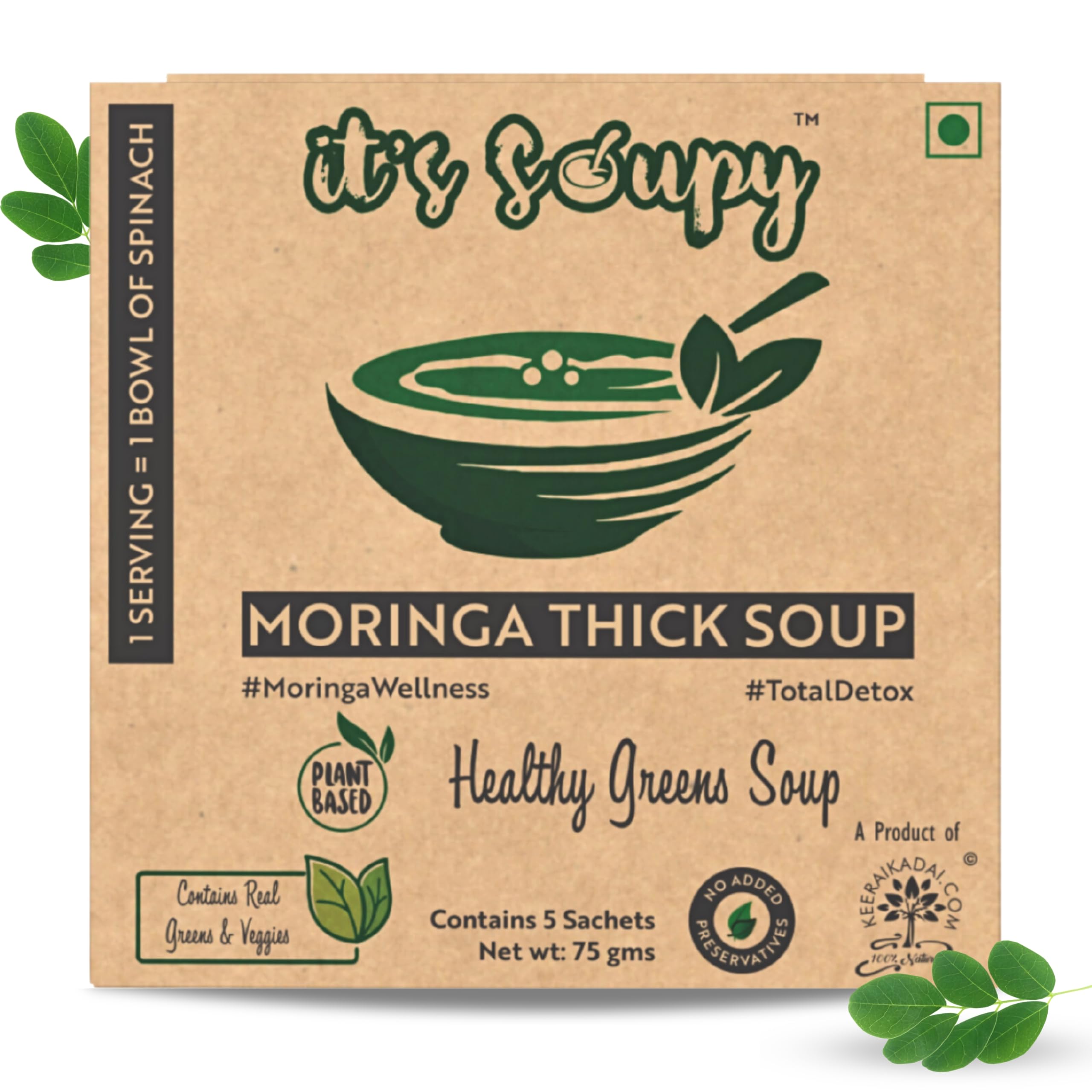 Its Soupy Moringa Soup (Pack of 1-5 sachets) – Healthy Spinach Soup | Real Moringa and Vegetables | Iron & Diet Supplements | Moringa Powder | Moringa Leaves (B0CX8RQ3ZM) Amazon Price History, Amazon Price Tracker