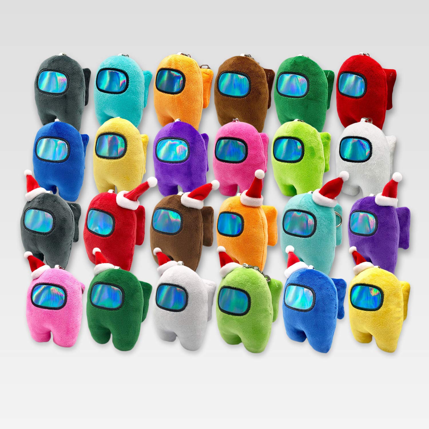 Buy Among Us Keychains Plush Toy with Hat Crewmate Handmade Among Us Character Keyrings Plushie