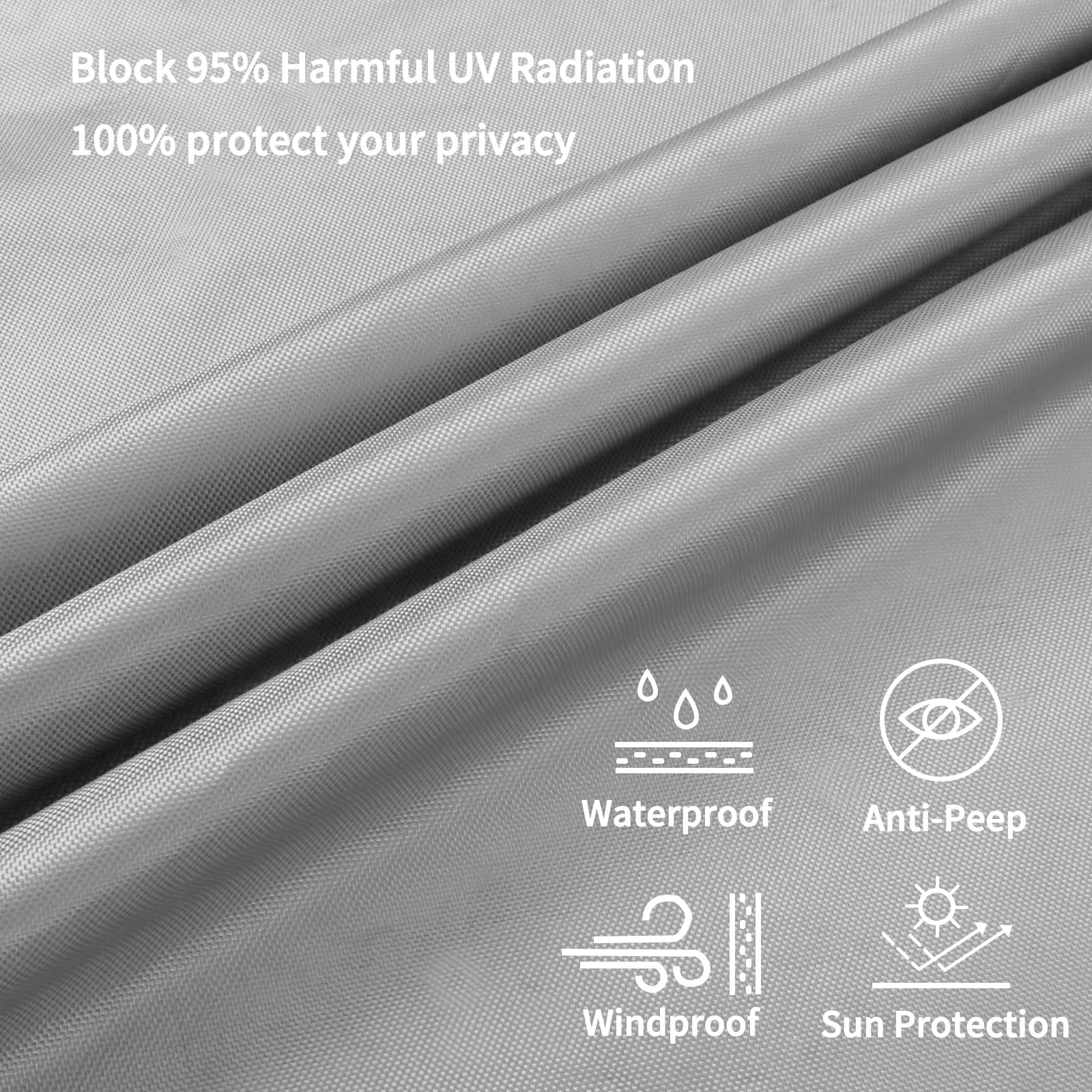 AEREY Balkonabdeckung 70x500 Cm – Sichtschutz Für Balkon & Terrasse, UV-geschützt, Inkl. Befestigungszubehör