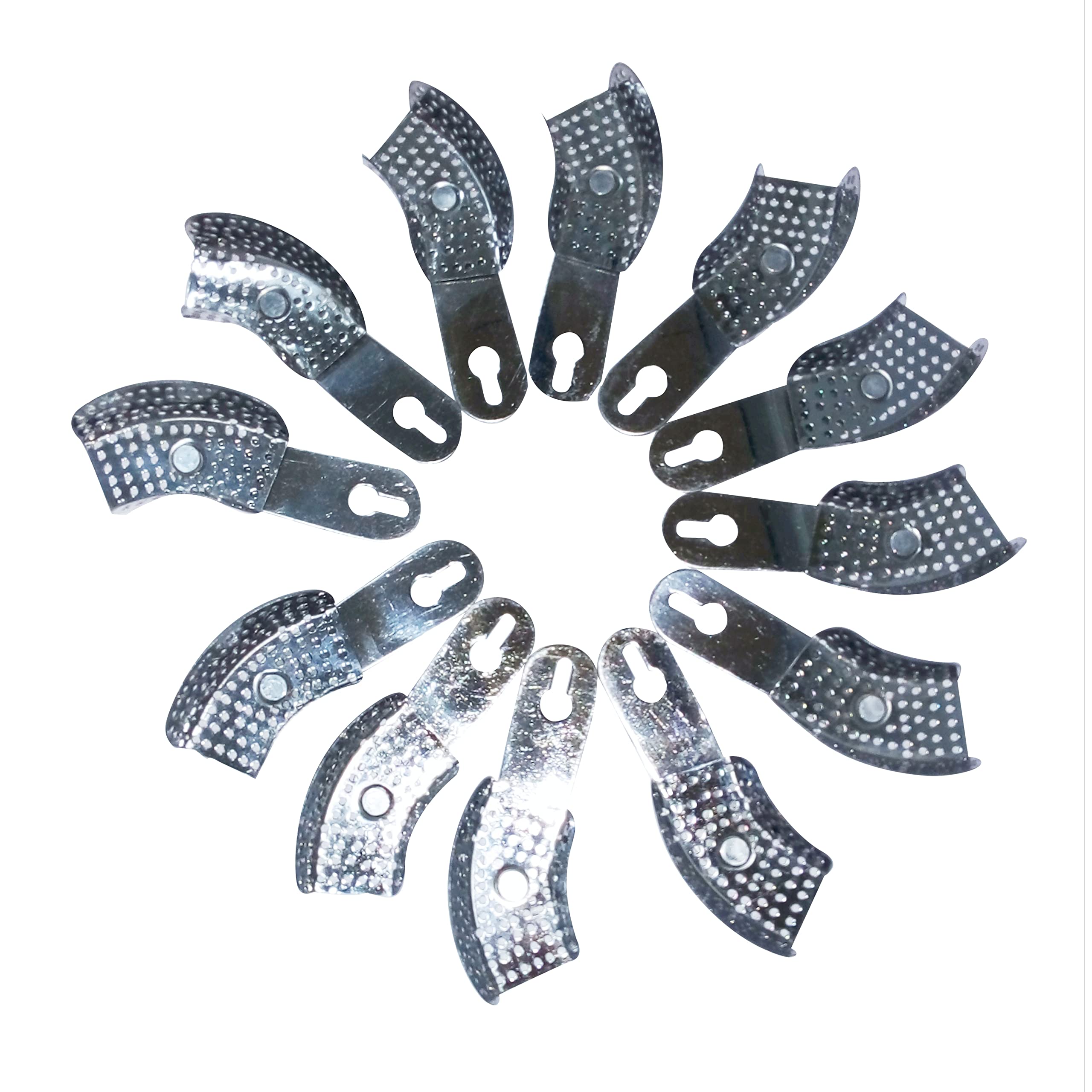 Unique Dents Dental Half Impression Tray Dentulous Perforated Trays | Pack of 12 half s.s Impression Trays (B0BZW91M9H) Amazon Price History, Amazon Price Tracker