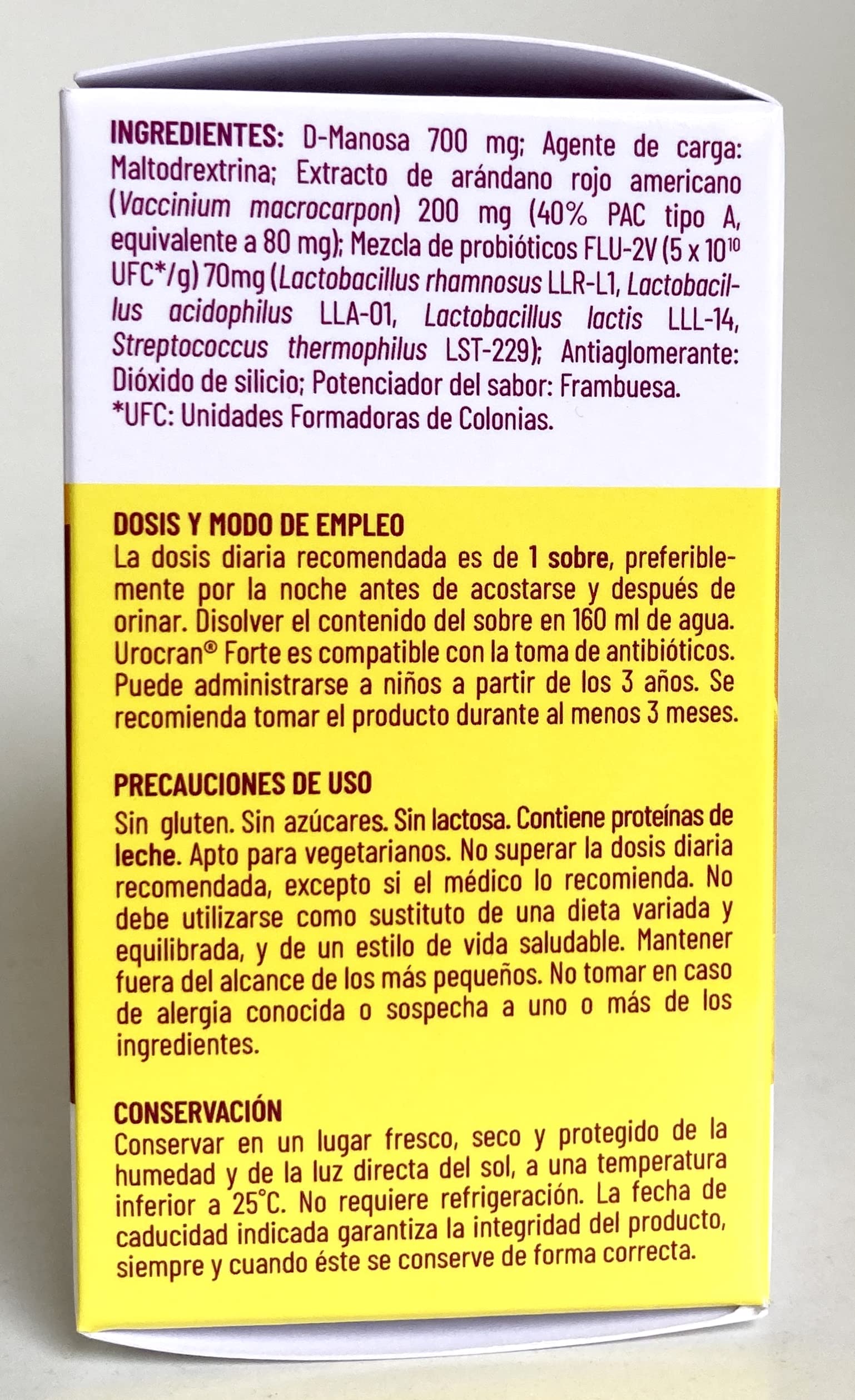 Urocran Forte Para el Tracto Urinario.- 30 sobres. Pack 2Un. (Total 60Sobres)