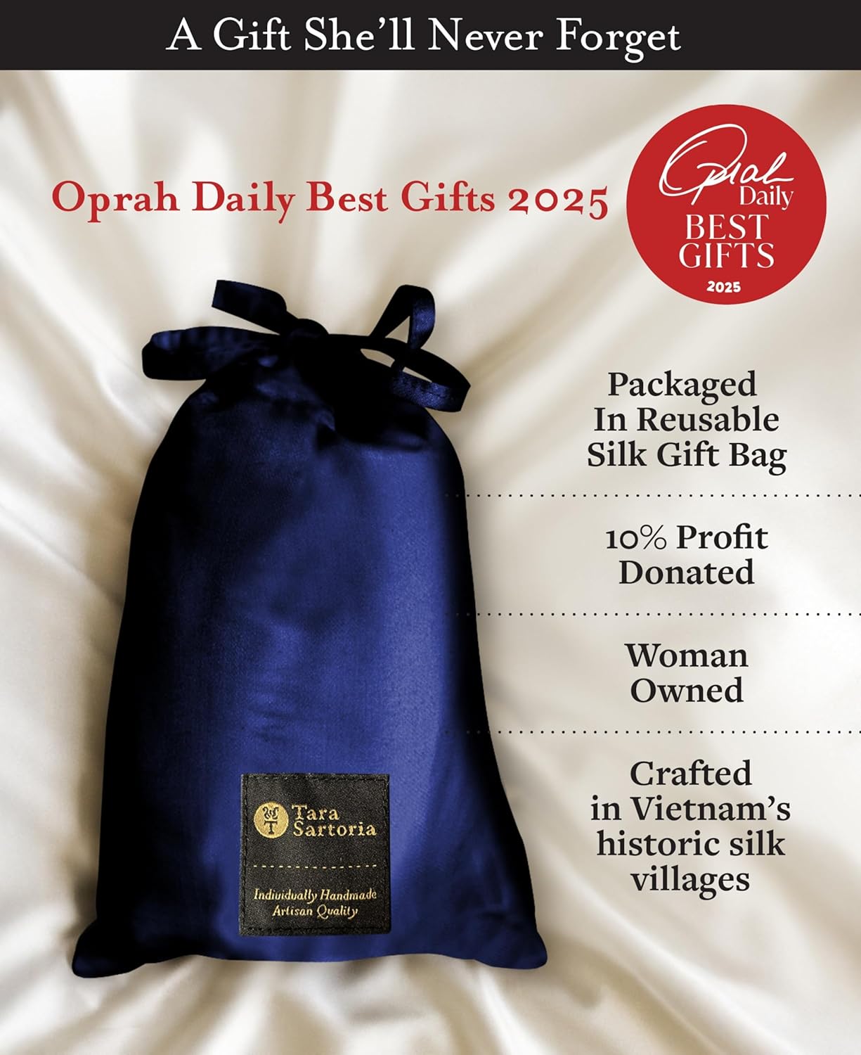 Tara Sartoria Luxury Artisan Silk Robe for Women, 27 Momme, Washable, XS–4XL, Oprah Daily 2025 - Image 6