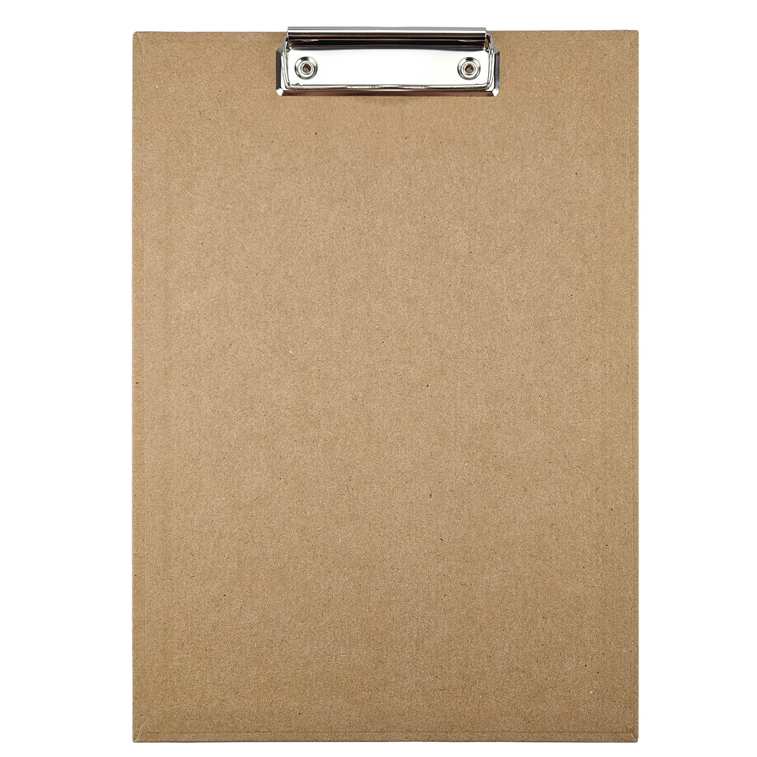 Netuno 1 x Clipboard Eco DIN A4 Writing Board Kraft Cardboard Natural Brown with Clip Writing Board with Metal Clamp Hard Board Writing Pad Clipboard A4 Document Holder Writing Board Environmentally