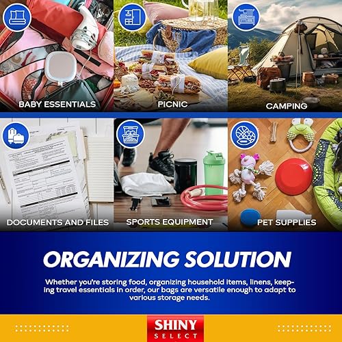 Miniatura 8 de 10 unidades Tamaño gigante 8 galones  Gran bolsa resellable con cremallera superior para almacenamiento  Tamaño XL para ropa de temporada, mantas,