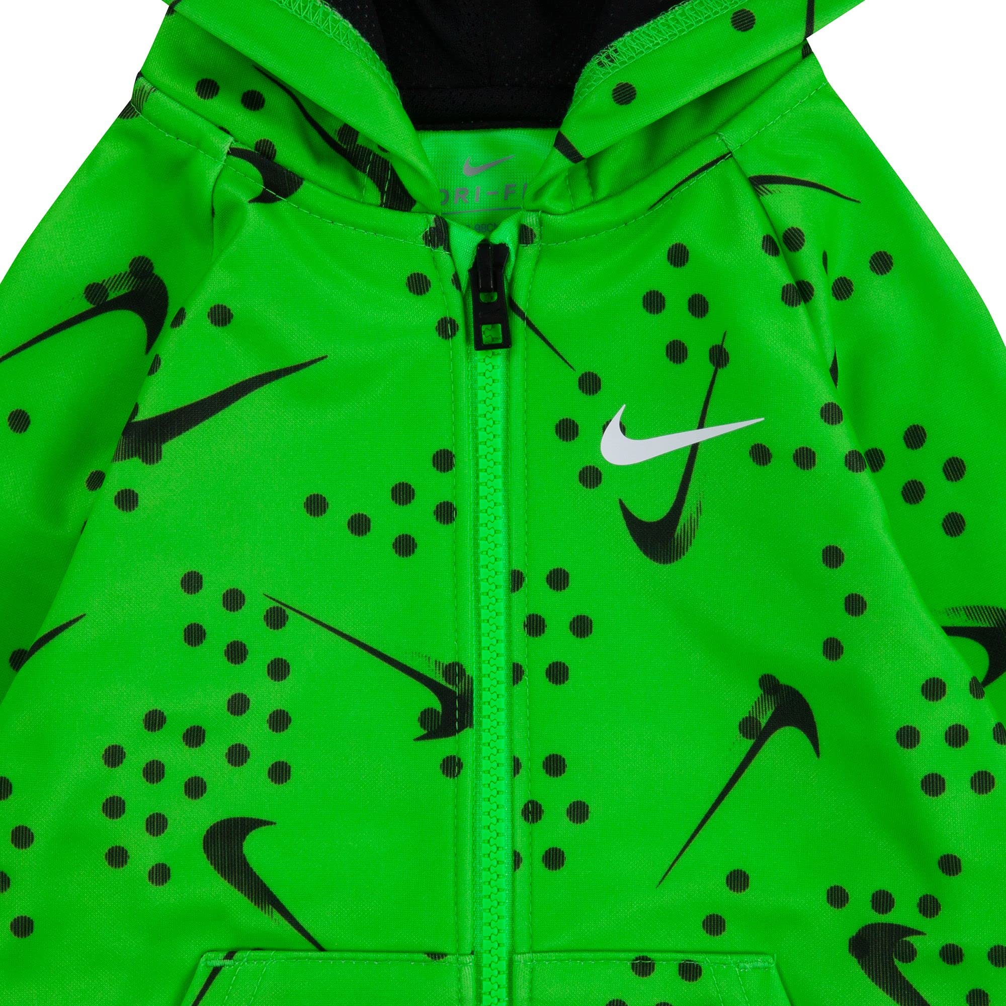 Nike Conjunto de 2 piezas con capucha y pantalones con cremallera completa para niños pequeños