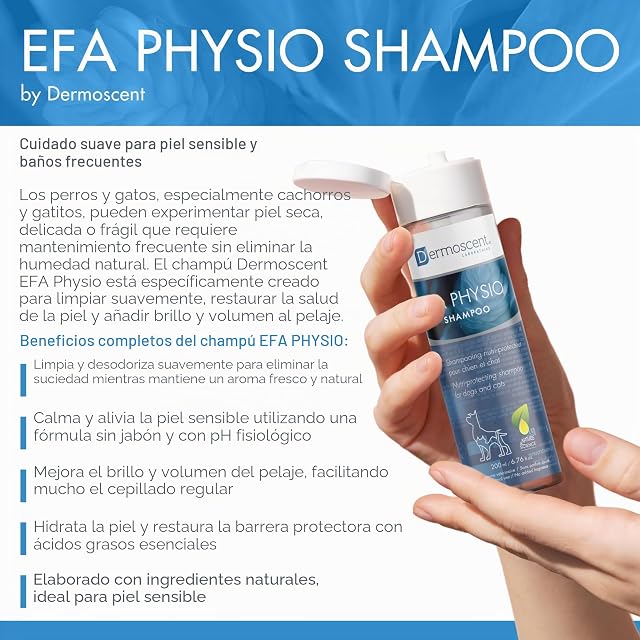 Foto 2 de 8 de Dermoscent EFA Physio Champú Perros Gatos Sin Jabón Piel Sensible 200 ml