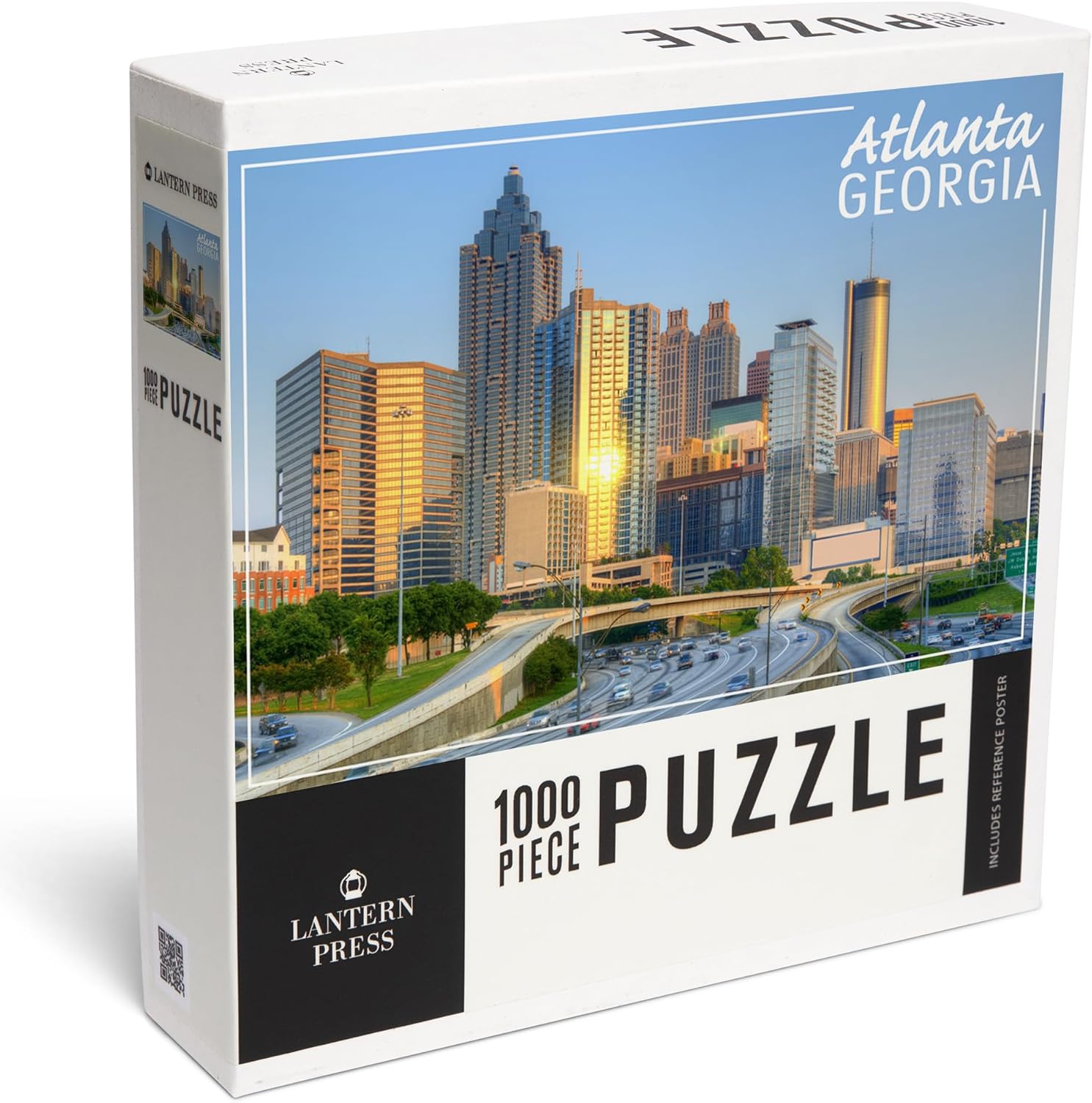 Lantern Press Atlanta, Georgia, Skyline During Day 1000 Piece Jigsaw Puzzle for Adults, Made in USA with Reference Poster