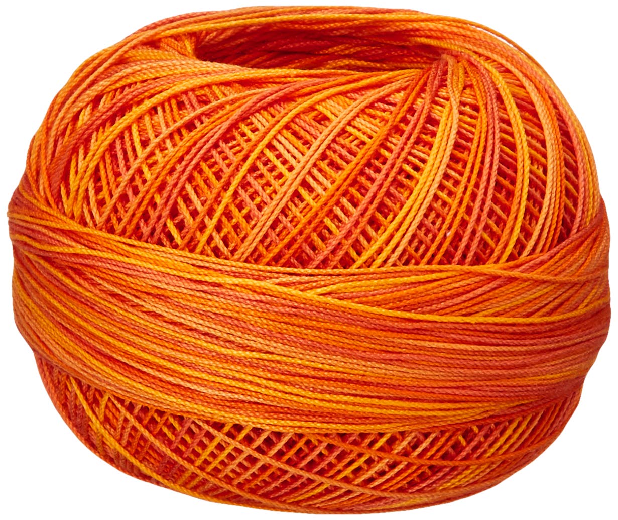 Handy Hands 210-Yard Lizbeth Cotton Thread, 25gm, Orange Crush