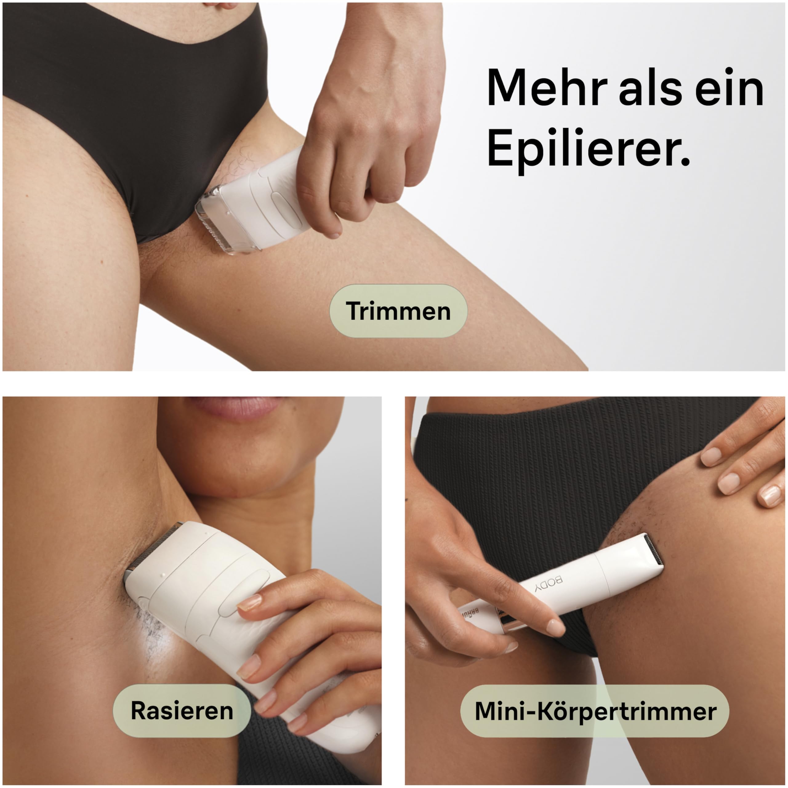 Braun Silk·épil 7 Epilierer Damen Nass & Trocken Breiter Kopf 7-441 Silber