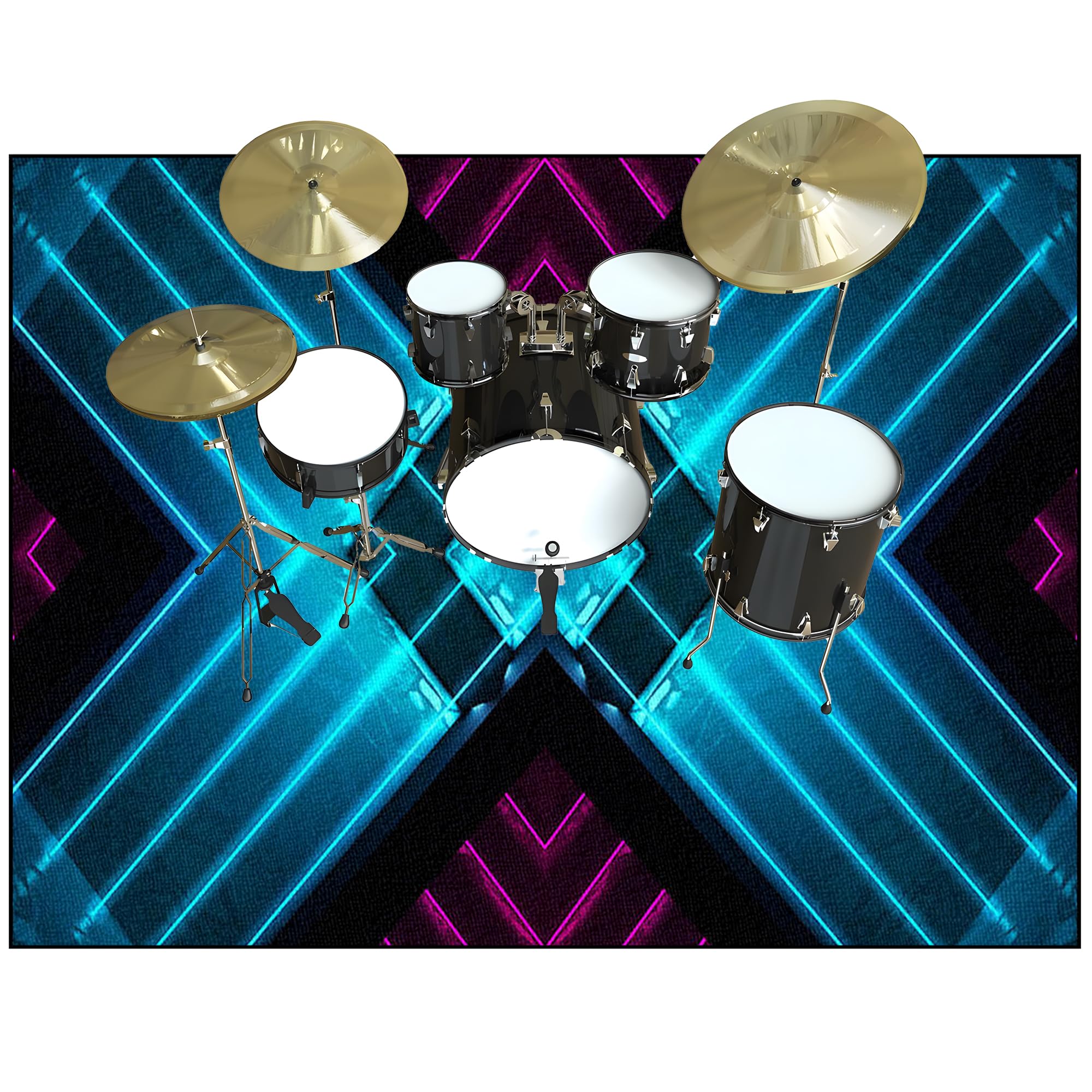 Dywan z baterią akustyczną, dźwiękoszczelny dywanik z baterią, elektroniczny dywanik do bębna basowego, antypoślizgowy do bębna basowego i innych elementów zestawu dywaników do dywanika 180 x 140 cm