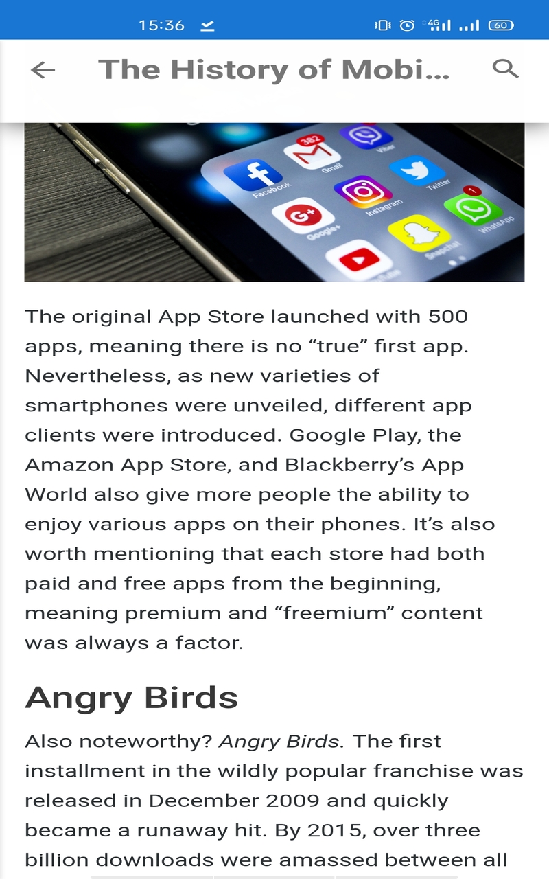 The History of Mobile Apps - App on Amazon Appstore