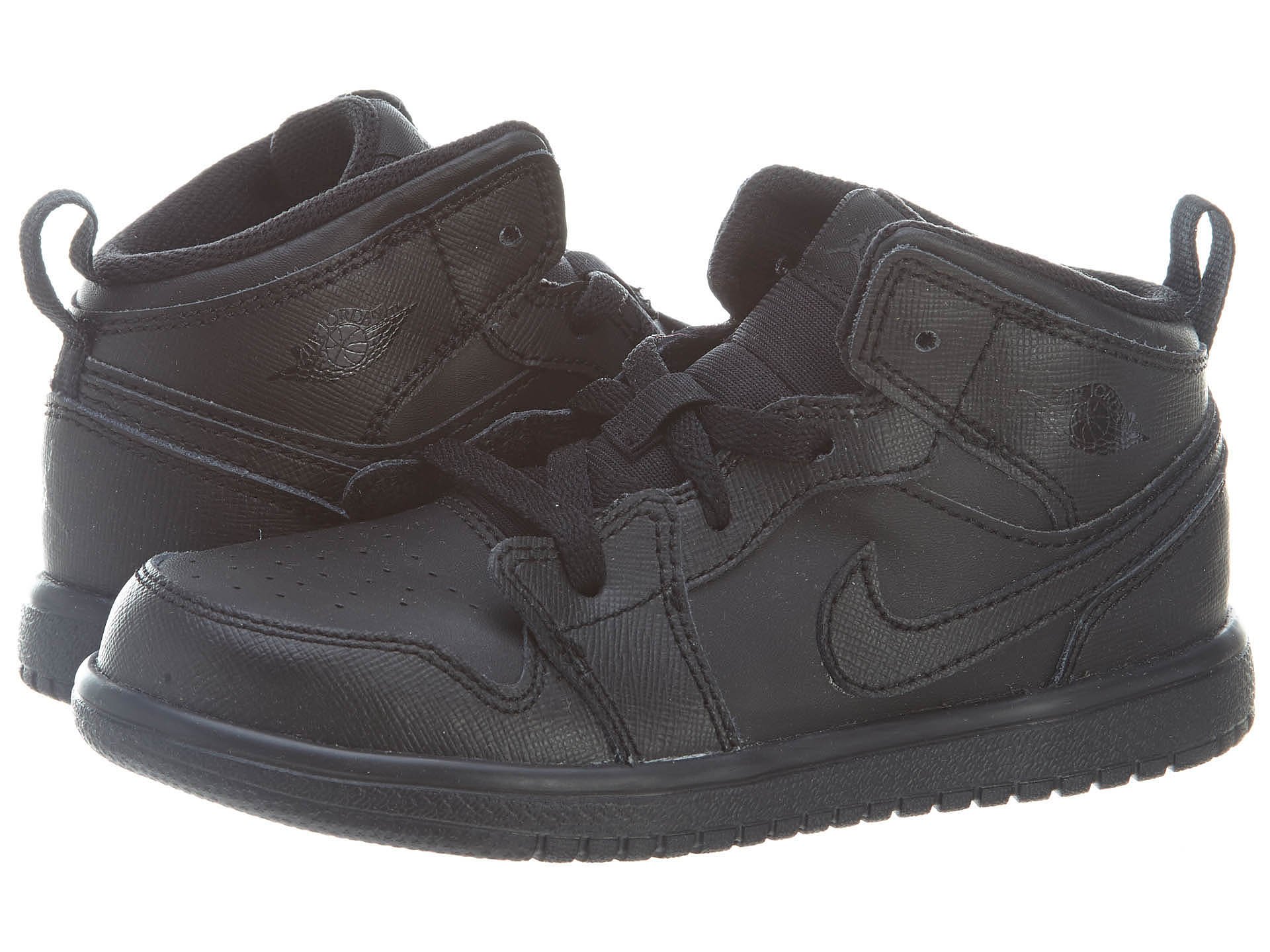 Nike Baby-Boys Jordan 1 Mid Flex Casual Shoes, Black, 5 M US