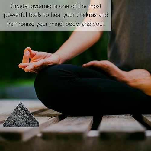 Miniatura 116 de Amazing Gemstone White Agate Snow Quartz Pyramid Crystal Healing Stones - 1" Great Pyramid Figurine of Natural Stone Pyramid for Meditation, Reiki