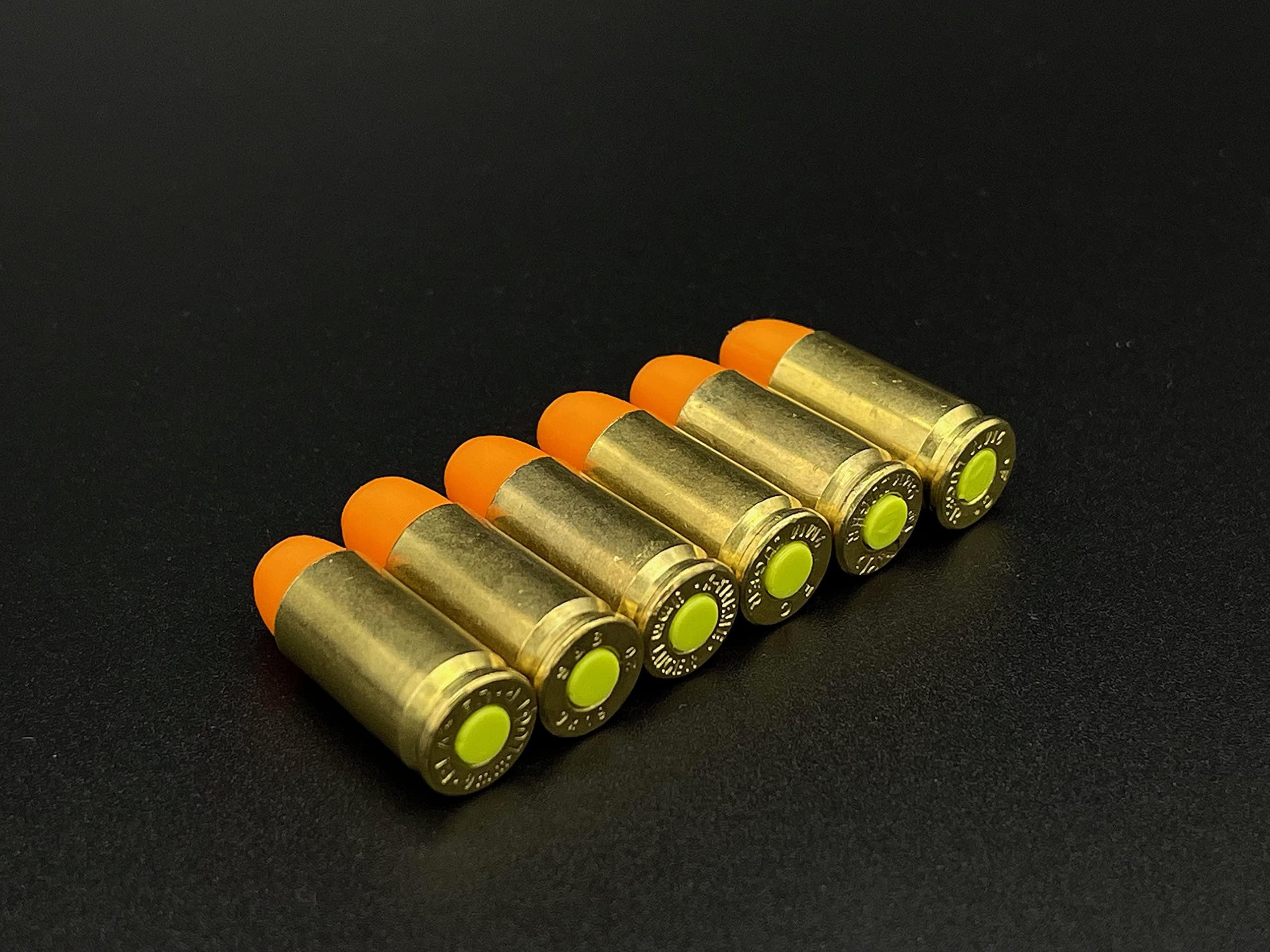 Ciuccio rotondo in ottone, 9 mm, con tappo a scatto, armi da fuoco a secco, munizioni per allenamento – Made in USA (confezione da 5)