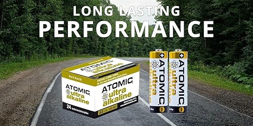 Miniatura 2 de ATOMIC Baterías ultra alcalinas AA/AAA/AAAA/N-Cell 1.5V (LR6 AM3, LR03 AM4, LR8D425 AM6) (AA, 4 baterías)