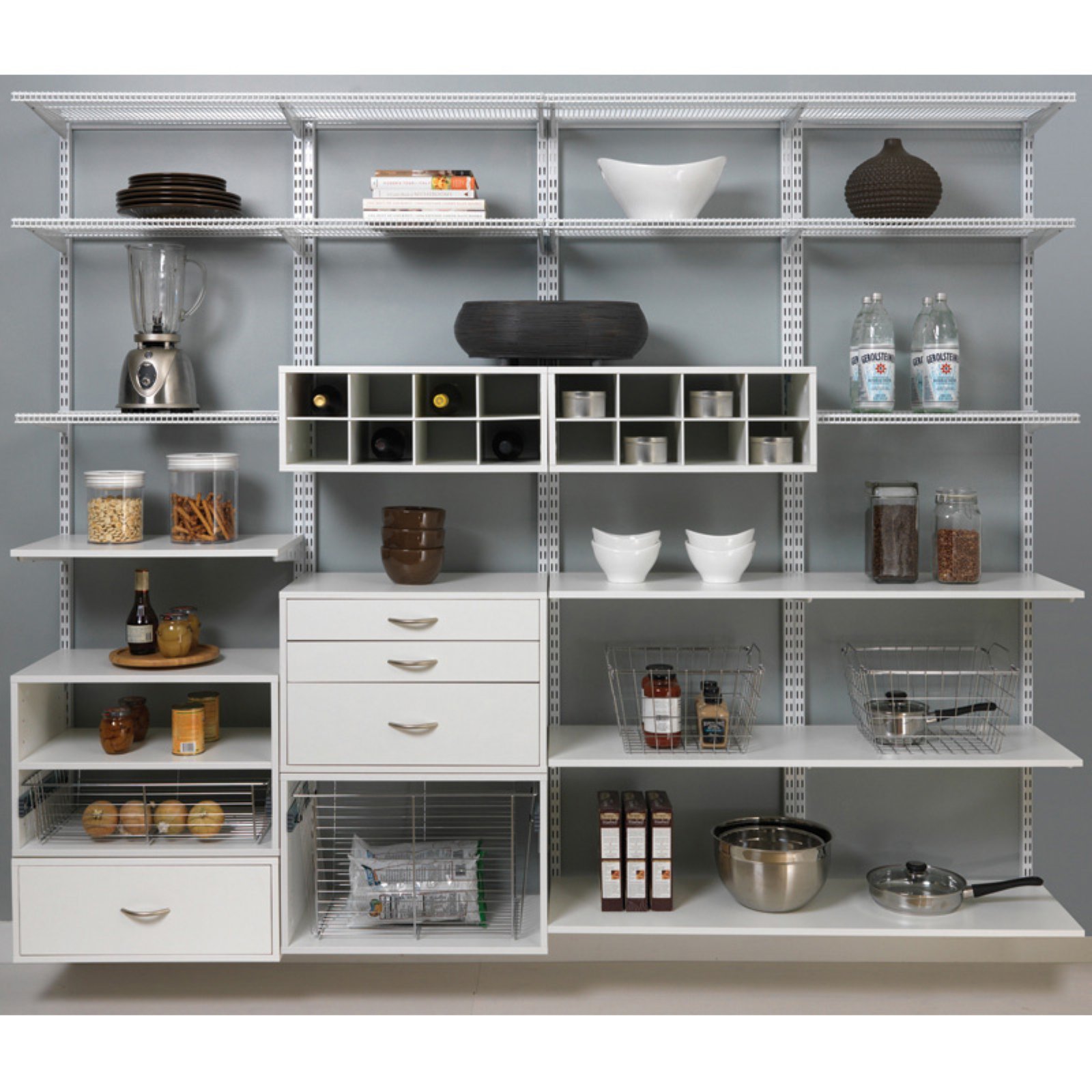 Organized Living freedomRail 8-Cubby Shoe Storage OBox - White