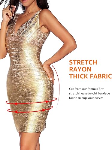 Miniatura 3 de meilun Sexy V-cuello vendaje bodycon vestido de cóctel para invitados de boda correa de aluminio vestidos formales vestido de noche