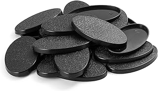 EasyPegs 60 x 35 mm Textured Plastic Oval Bases Wargames Table Top Games 20 Count