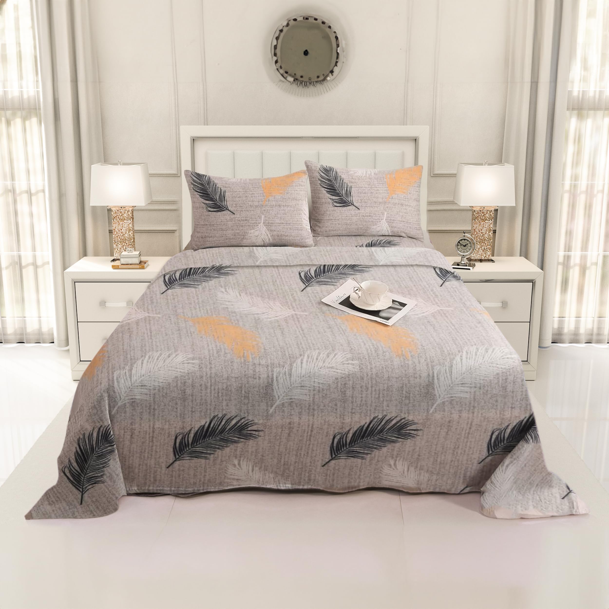Juego de Sábanas Pirineo Termica 4 Piezas para Cama de 135 - Sábanas Polar para Invierno Cama Matrimonio | Bajera Ajustable 135x190/200+30cm, Encimera de 210x270cm y 2 Fundas Almohada 45x70cm