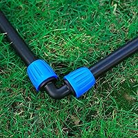 Vista 5 de 10 piezas de accesorios de riego por goteo de 90 grados con codo de 1/2 pulgada (1/2" ID x 0.640" DE), conectores de codo barbados de 90 grados