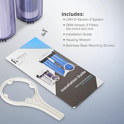 Miniatura 3 de iFilters - Filtro de agua para toda la casa 2 etapas elimina sedimentos CTO y más caída de presión mínima agua de ciudad y pozo