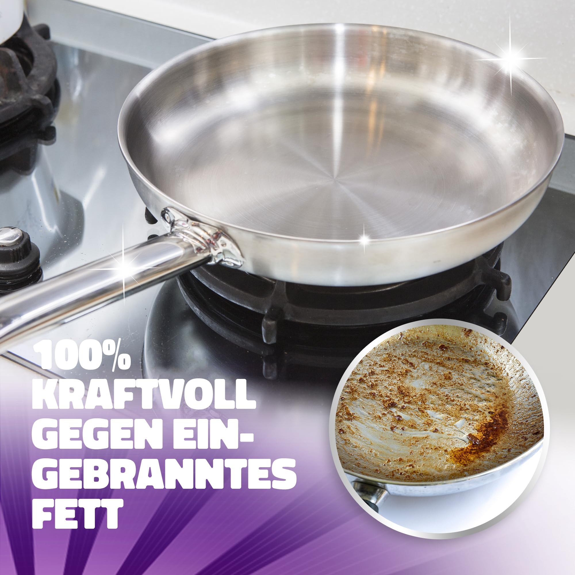 CILLIT BANG Expert Kraftreiniger Universal Fettlöser – Entfernt eingebranntes Fett – 6 x 750 ml
