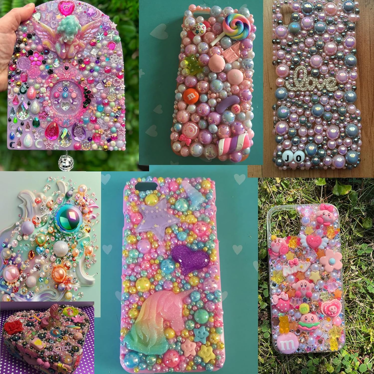 1500PCS 3-14mm White Flatback Pearls, 150g Half-Round ABS Pearls for DIY Crafts, Nail Art, Jewelry Making,Shoes, Clothes,Tumblers,Glass Cup - Image 5