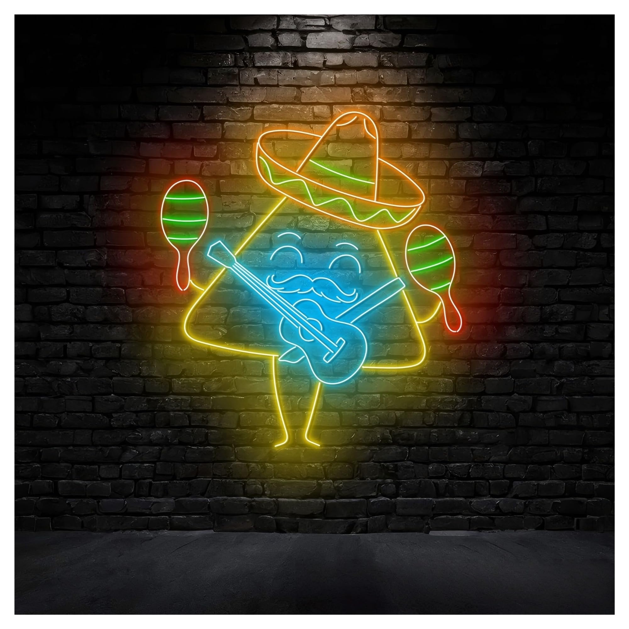 RONGCH Hanging Art Neon Signs Nachos Neon Sign, Suitable for Restaurant Kitchen Decor with Dimmable 50cm