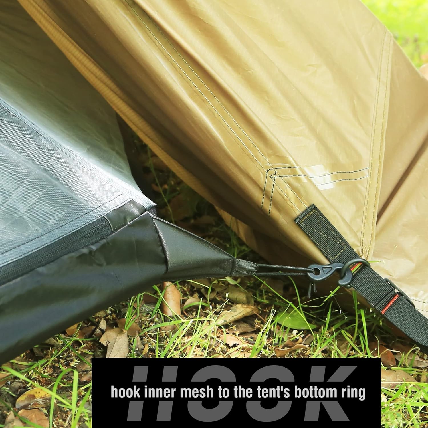 Preself Half Inner Mesh for Tipi Hot Tent T3 XL with Oxford Bathtub Bottom