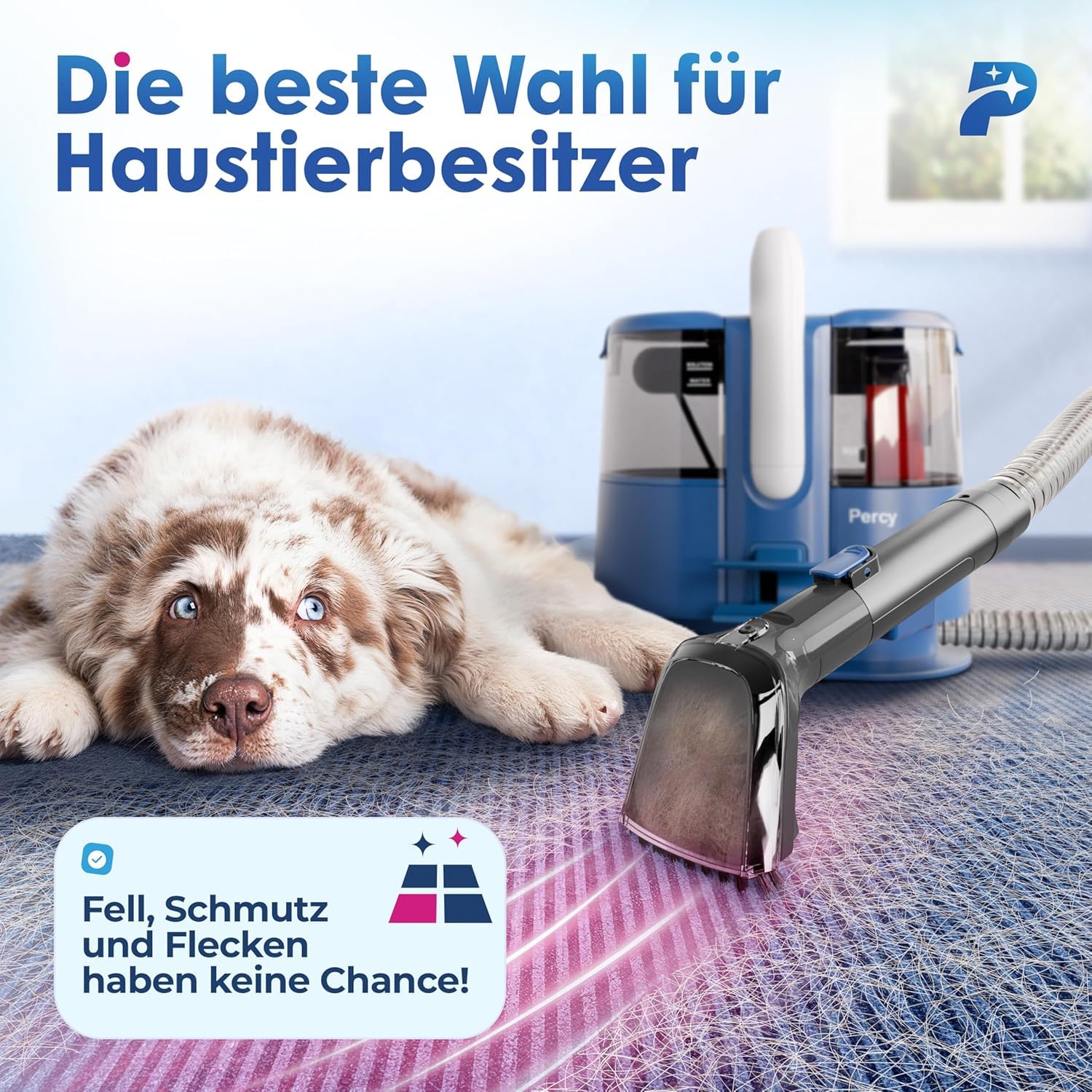 Primavella ​– Nass-/Trockenstaubsauger ​– 600 ​Watt, 1,5-Liter-Behälter ​– Polsterreinigungsgerät ​+ 4 ​Aufsätze für Sofa, Teppich, Auto, Polstermöbel