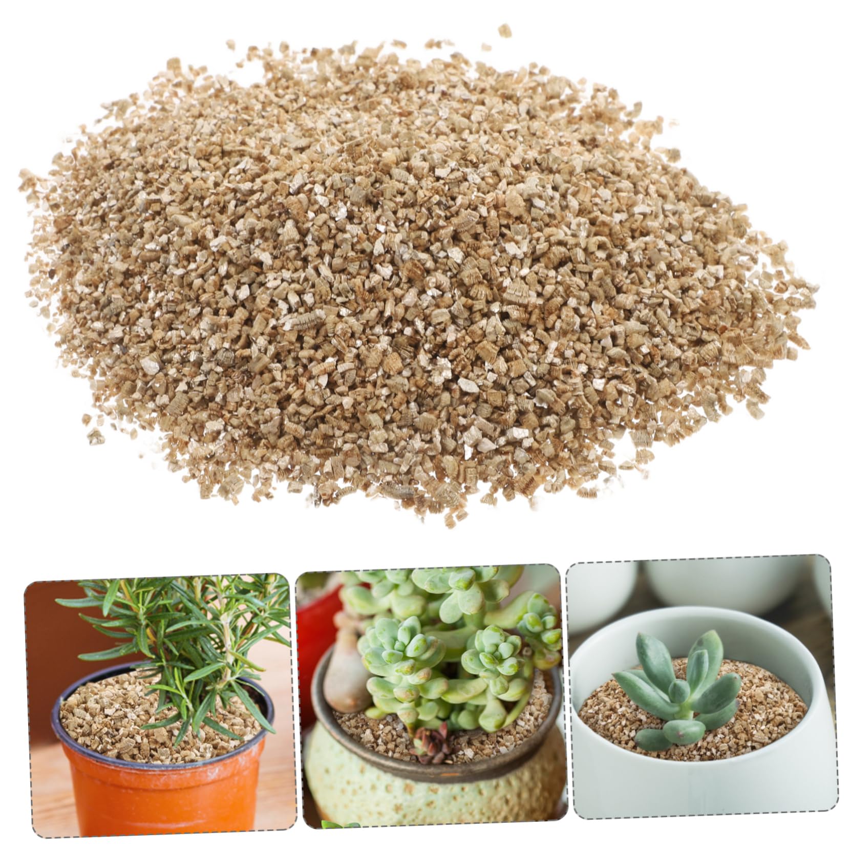 Hemobllo Vermiculite Horticole Fine 3l pour Culture de Champignons et Plantes en Serrage Jardin Aération Optimale Ph Neutre Substrat de Croissance Polyvalent