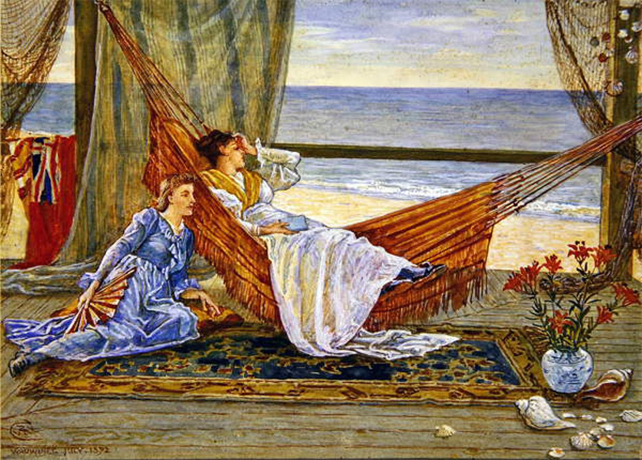 POSTERIIk Famous Print Pop Art Wall Art Graffiti in the Beach House by Walter Crane Art Prints for Home Decor 60x90cm