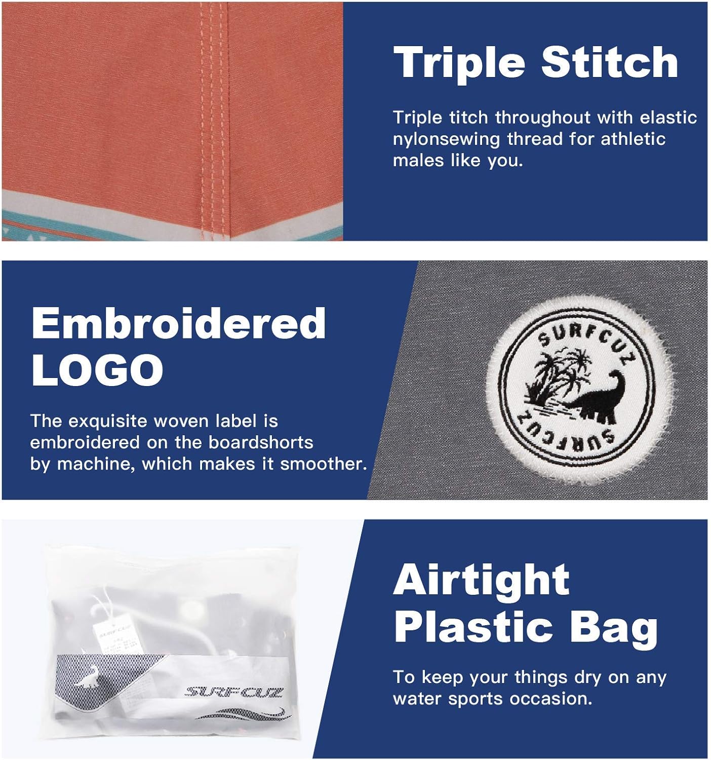 SURF CUZ Men's Vintage Cruzer Stretch Boardshort Chino Shorts - Image 6