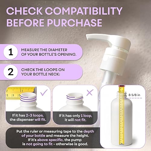 Miniatura 2 de BRIGHTFROM Bomba dispensadora universal, perfecta para champú y acondicionador de 1 litro (33.8 onzas), se adapta a marcas populares o cualquier