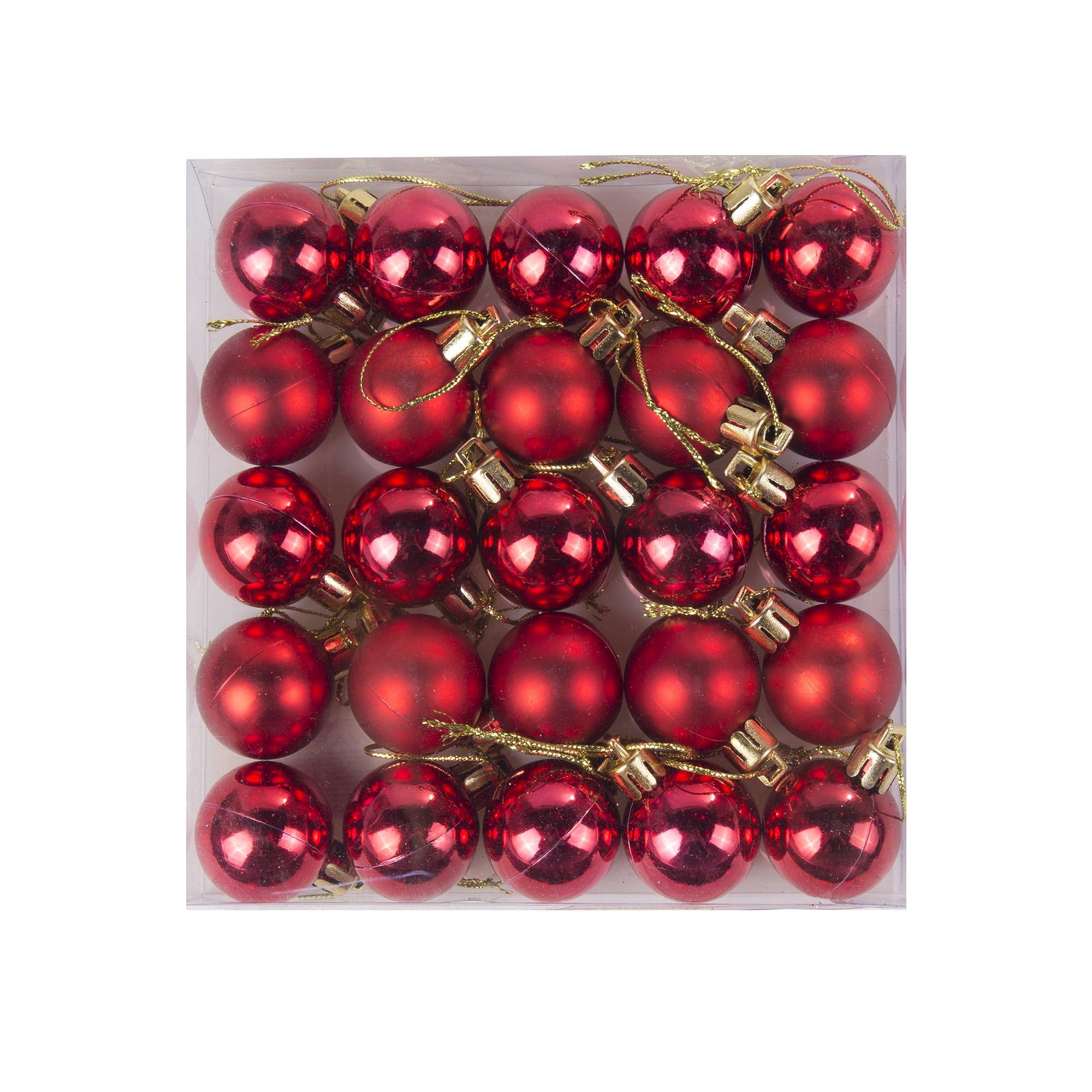 Rockparty Shatterproof Christmas Baubles – Decorative Ornaments For Holiday Décor – Ideal For Christmas Trees And Garlands – Durable, Stylish, And Safe For Festive Celebrations (Red, 12)