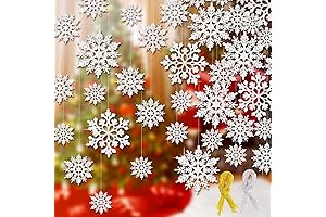 46Pcs Christmas Tree Snowflake Ornaments