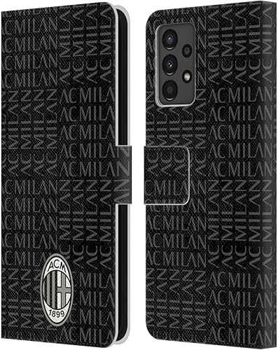 Vista 312 de Head Case Designs Funda de cuero con licencia oficial de AC Milan con diseño de camuflaje digital, compatible con Samsung Galaxy S22 Ultra 5G