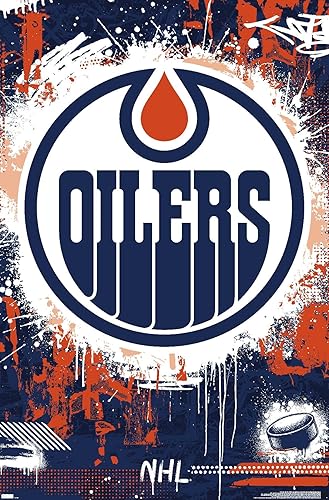 Trends International NHL Edmonton Oilers - Póster de pared con logotipo Maximalist 23