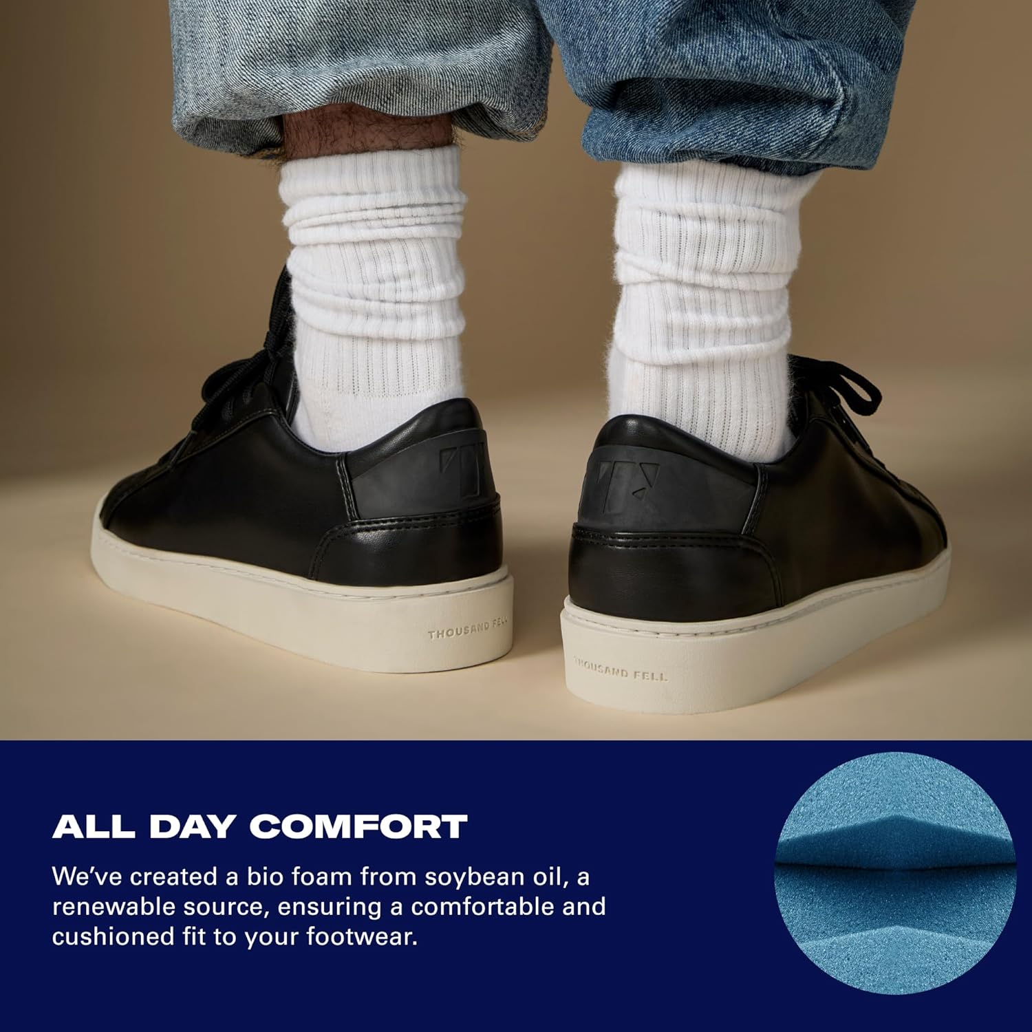 Thousand Fell Women’s Court Sneakers – Sustainable Vegan Bio-Leather Made from Recycled Materials – Water & Stain Resistant, Recyclable Everyday Shoes - Image 7