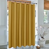 Vista 9 de Biscaynebay - Cortina de ducha de tela de calidad de hotel de 72 x 72 pulgadas, cortinas de baño resistentes al agua doradas, ojales resistentes a