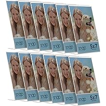 Snap 5x7 Clear Acrylic Self Standing Frame, Set of 12